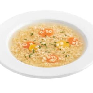Gemüsesuppe mit Buchstaben