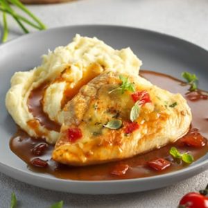 Überbackenes Hühnerschnitzel