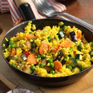 Bunte Gemüsepaella